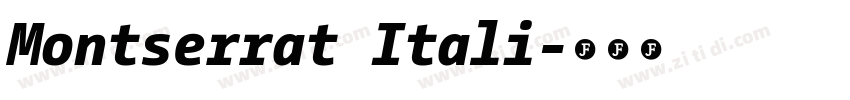 Montserrat Itali字体转换